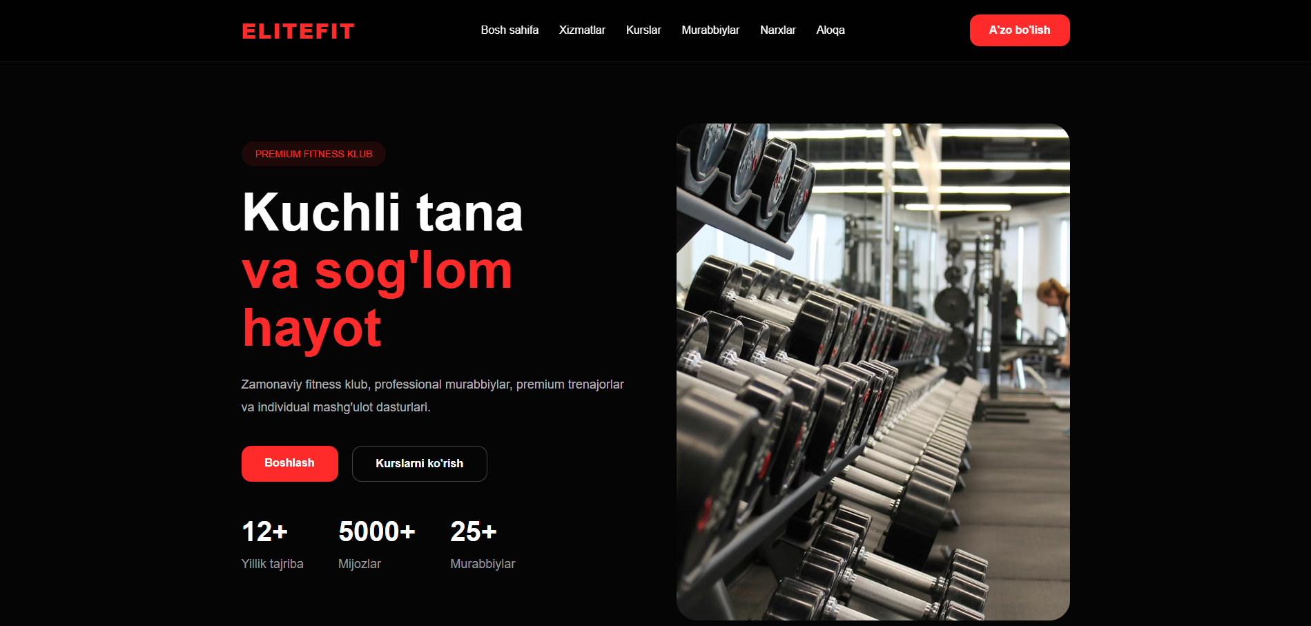 Fitness Club Website