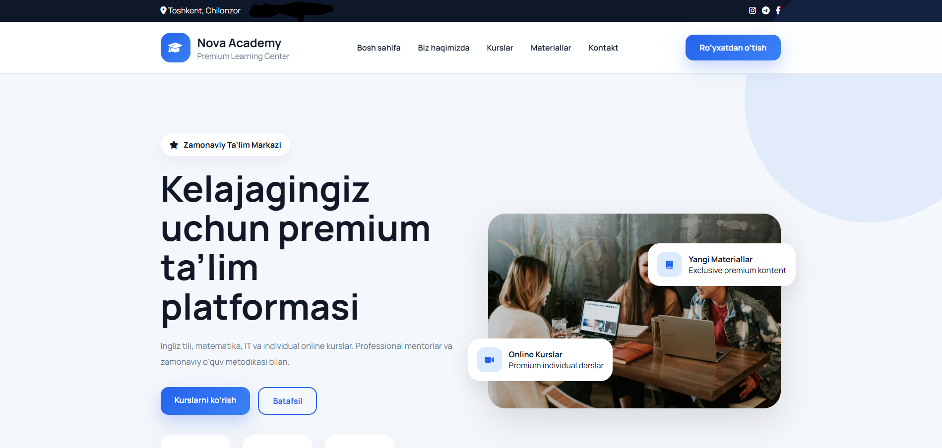 Learning Center Website